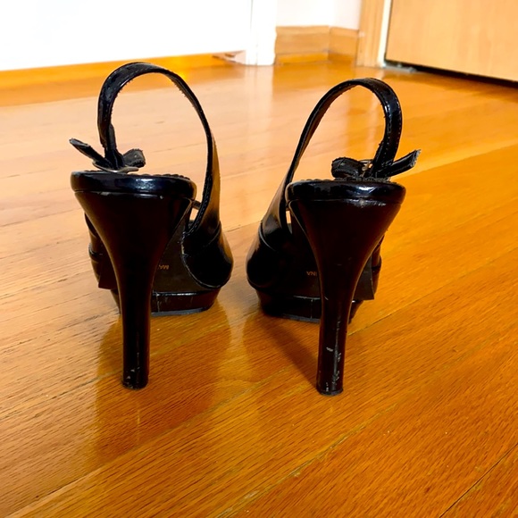 Women Strapped HighHeel, Black, Glossy, Open Toe,5 - Picture 6 of 7